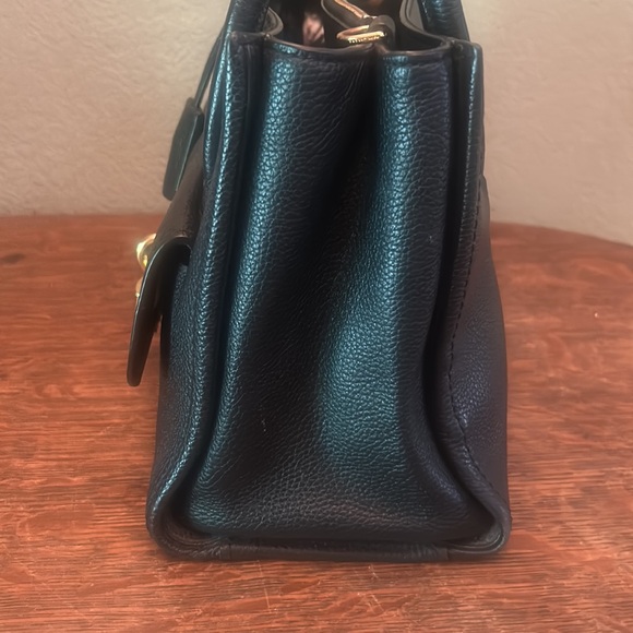 Marc Jacobs 2 Way Cadena Charm Black Pebbled Leather Satchel - Picture 6 of 15